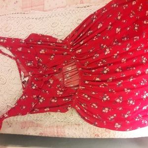 American Eagle Outfitters Red printed dress